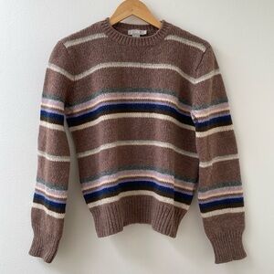 J.Crew 100% wool striped sweater